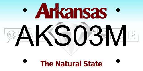 AKS03M Arkansas License Plate