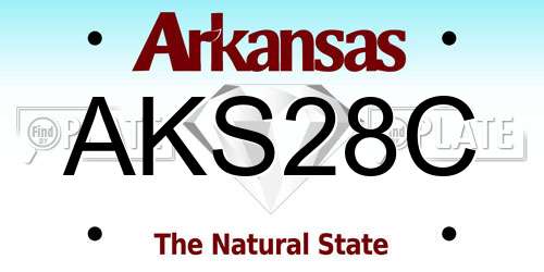 AKS28C Arkansas License Plate