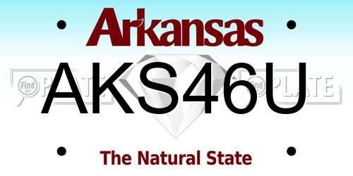 AKS46U Arkansas License Plate