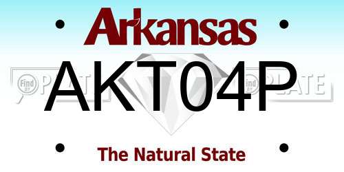 AKT04P Arkansas License Plate