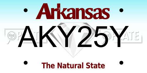 AKY25Y Arkansas License Plate