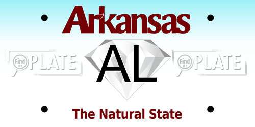 AL Arkansas License Plate
