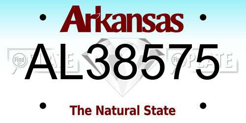 AL38575 Arkansas License Plate