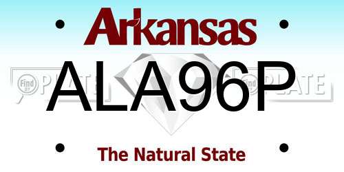 ALA96P Arkansas License Plate