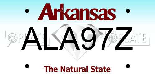 ALA97Z Arkansas License Plate
