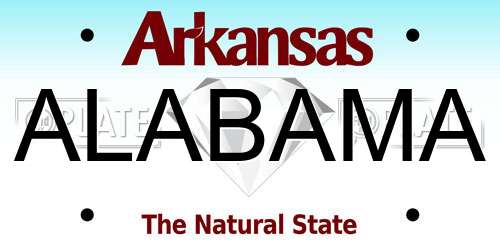 ALABAMA Arkansas License Plate