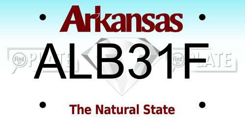 ALB31F Arkansas License Plate