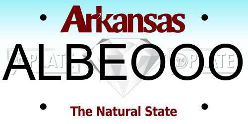 ALBEOOO Arkansas License Plate