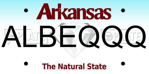 ALBEQQQ Arkansas License Plate