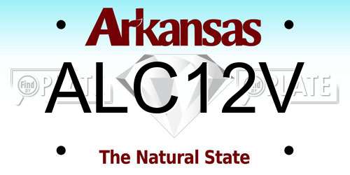 ALC12V Arkansas License Plate