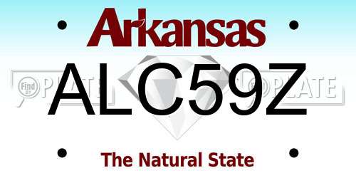 ALC59Z Arkansas License Plate