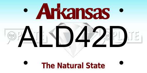 ALD42D Arkansas License Plate
