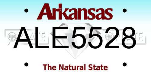 ALE5528 Arkansas License Plate