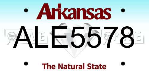 ALE5578 Arkansas License Plate