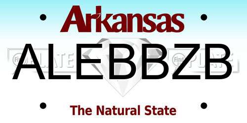 ALEBBZB Arkansas License Plate