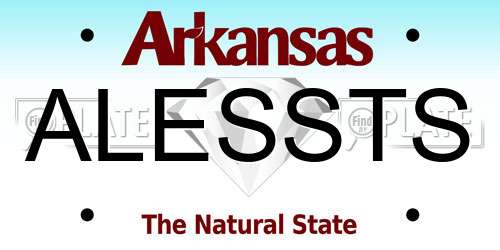 ALESSTS Arkansas License Plate