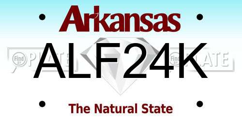 ALF24K Arkansas License Plate