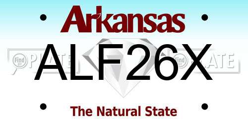 ALF26X Arkansas License Plate