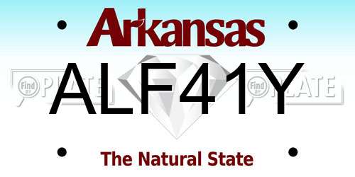 ALF41Y Arkansas License Plate