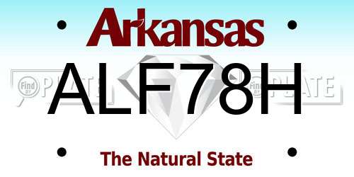 ALF78H Arkansas License Plate
