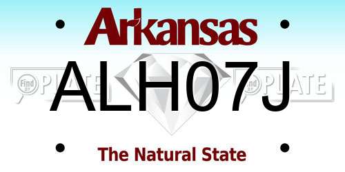ALH07J Arkansas License Plate
