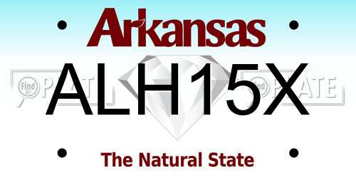 ALH15X Arkansas License Plate