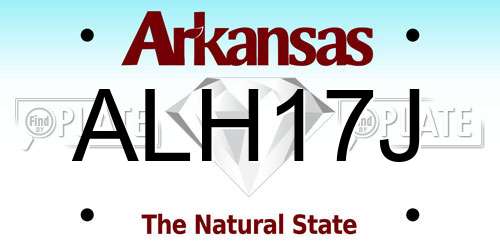 ALH17J Arkansas License Plate