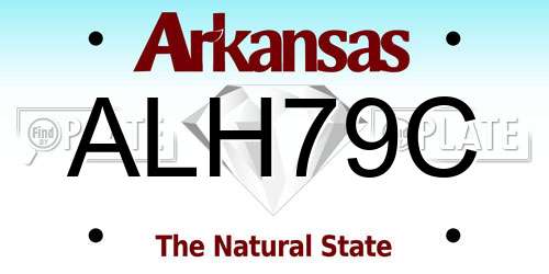ALH79C Arkansas License Plate