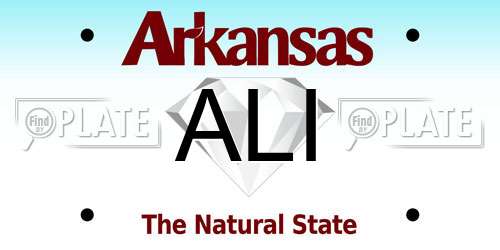 ALI Arkansas License Plate