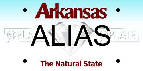 ALIAS Arkansas License Plate