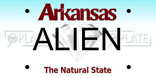 ALIEN Arkansas License Plate