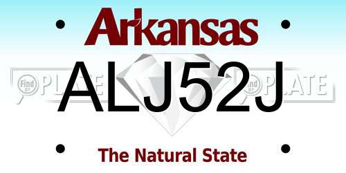 ALJ52J Arkansas License Plate