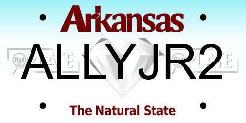 ALLYJR2 Arkansas License Plate