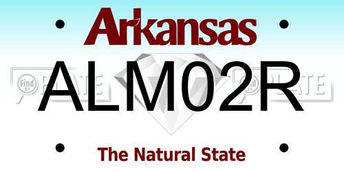 ALM02R Arkansas License Plate