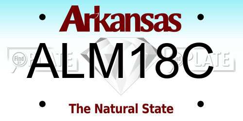ALM18C Arkansas License Plate