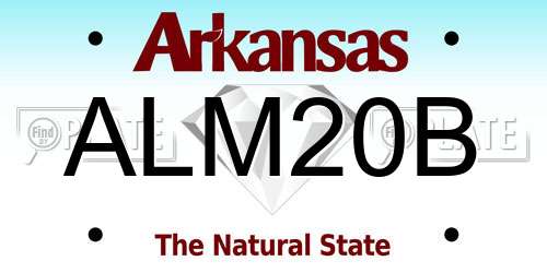ALM20B Arkansas License Plate