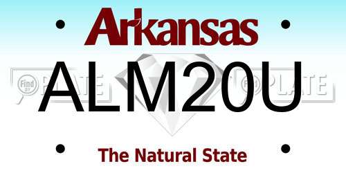 ALM20U Arkansas License Plate