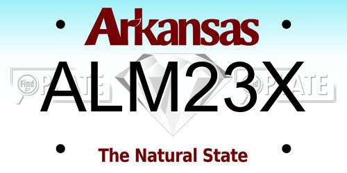 ALM23X Arkansas License Plate