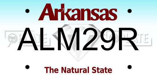 ALM29R Arkansas License Plate
