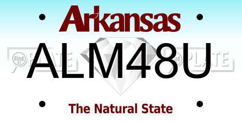 ALM48U Arkansas License Plate