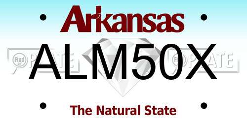 ALM50X Arkansas License Plate