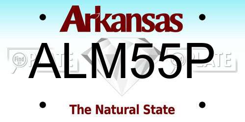 ALM55P Arkansas License Plate
