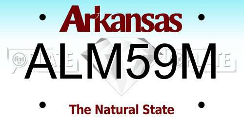 ALM59M Arkansas License Plate