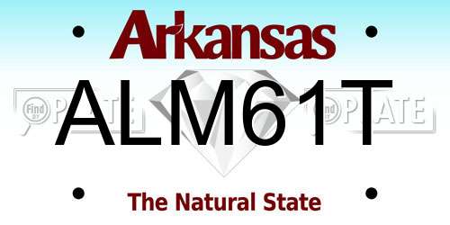 ALM61T Arkansas License Plate