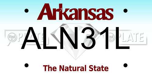 ALN31L Arkansas License Plate