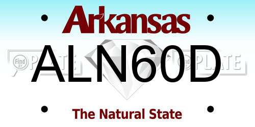 ALN60D Arkansas License Plate