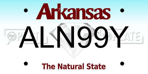 ALN99Y Arkansas License Plate