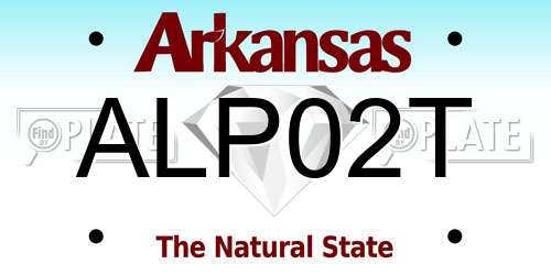ALP02T Arkansas License Plate
