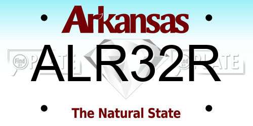 ALR32R Arkansas License Plate