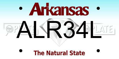 ALR34L Arkansas License Plate